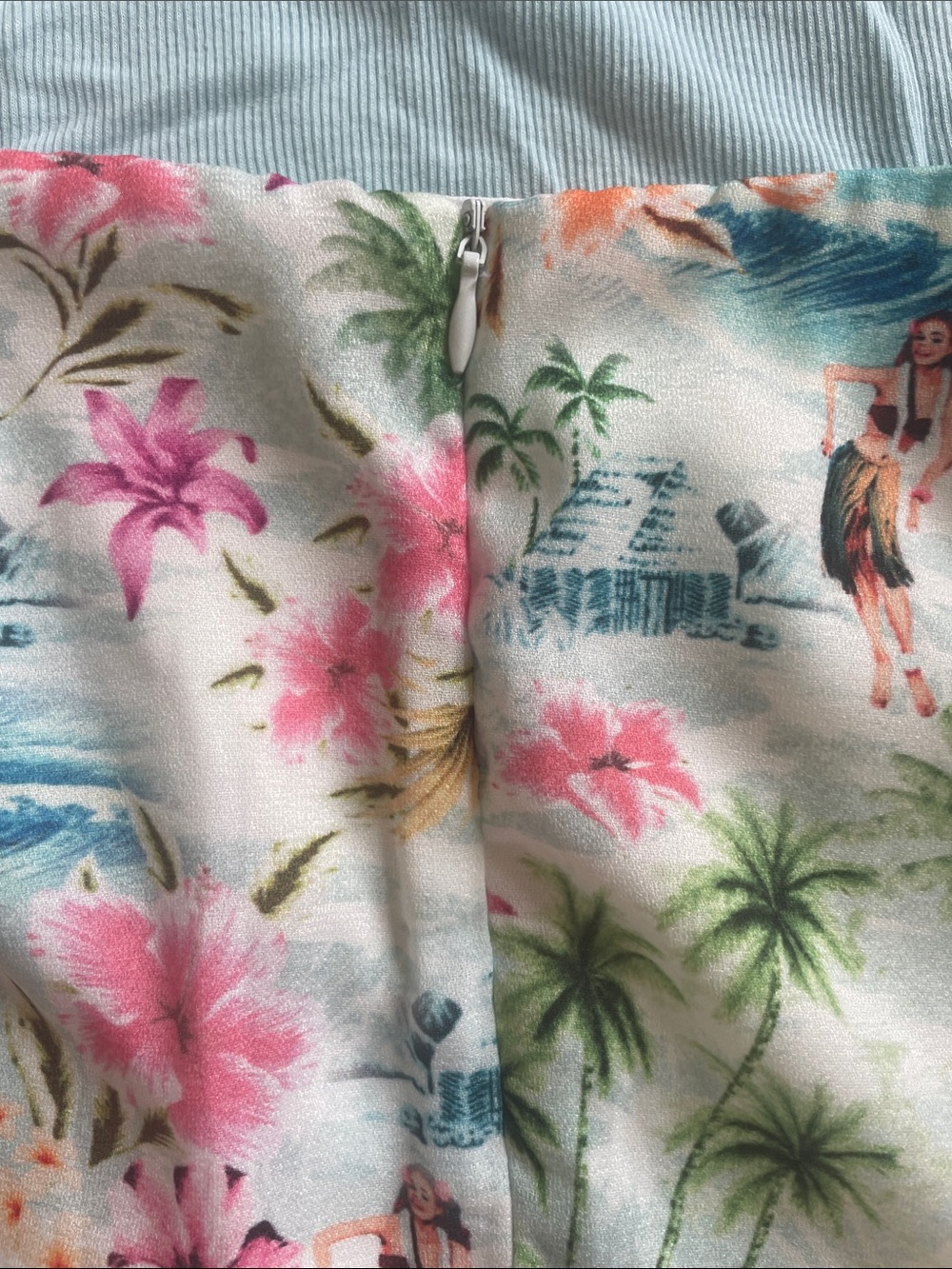 Urban Outfitters Tropical Floral Midi Skirt - White/Pastel - Picture 7 of 7